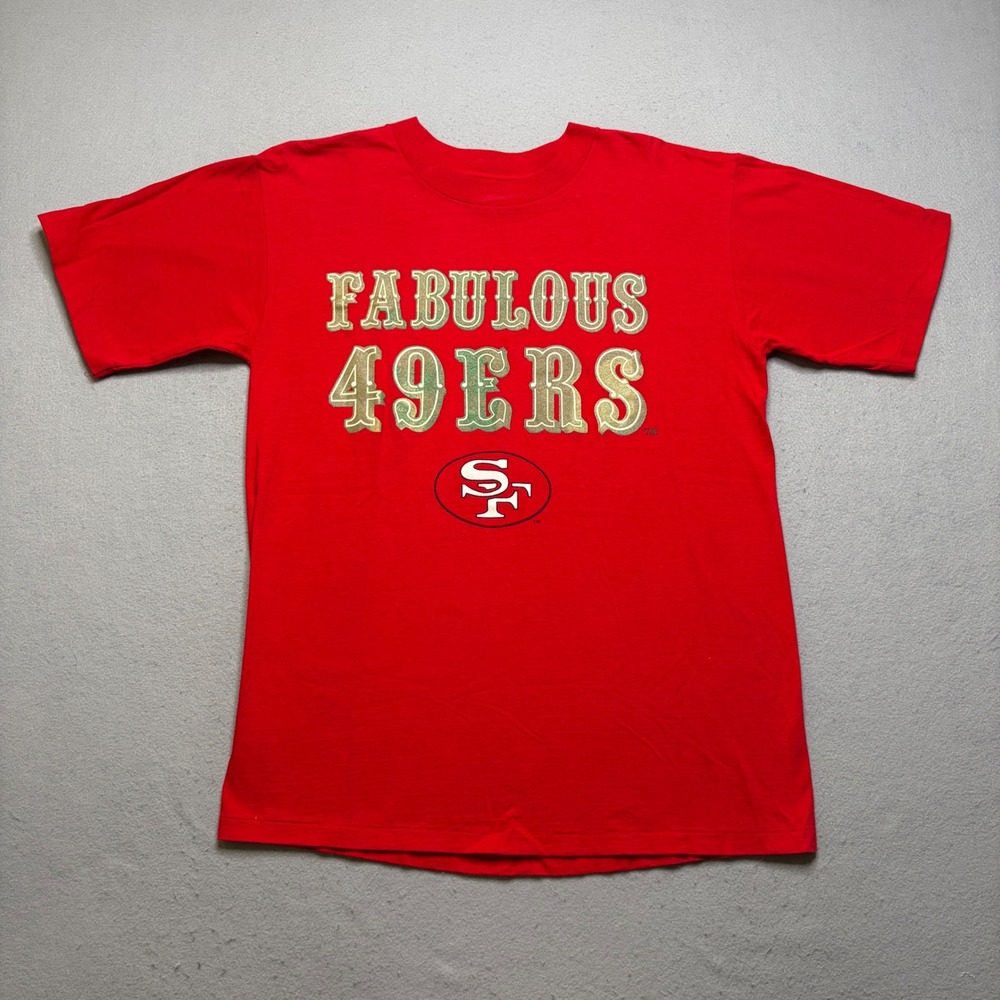 Oneita T-Shirt Mens XL Red San Francisco 49ers Fabulous 49ers Vintage 90s USA